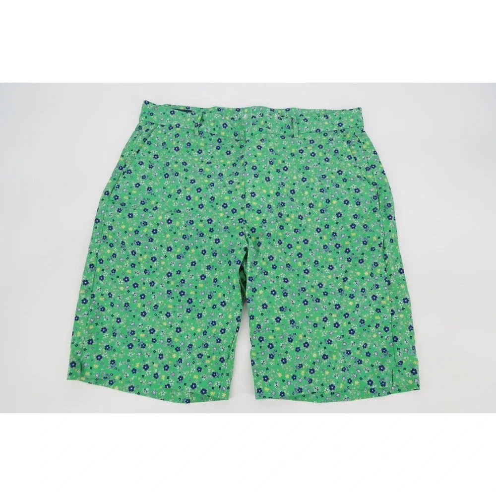 Polo Ralph Lauren Golf Shorts Mens 32 Green Floral Print Performance Lined Nylon
